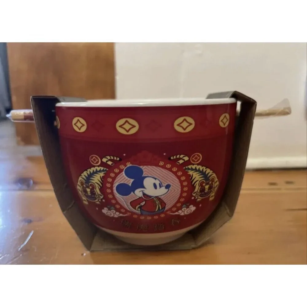 Disney Mickey Mouse - Ramen Noodle 20 Oz. Bowl W/Chopsticks